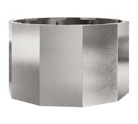 vidaXL Jardinière Argent 60 x 60 x 35 cm Acier Inoxydable, Jardins et terrasses, jardinières Modernes en Acier, Pots Ronds, déco de Patio pour Exposer Vos Plantes