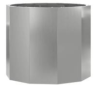 vidaXL Jardinière Argent 60 x 60 x 50 cm Acier galvanisé, Jardins et terrasses, jardinières Modernes en Acier, Pots Ronds, déco de Patio pour Exposer Vos Plantes