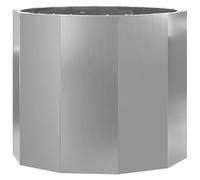 vidaXL Jardinière Argent 60 x 60 x 50 cm Acier galvanisé, Jardins et terrasses, jardinières Modernes en Acier, Pots Ronds, déco de Patio pour Exposer Vos Plantes