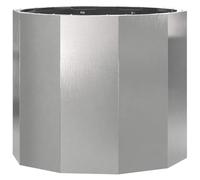 vidaXL Jardinière Argent 60 x 60 x 50 cm Acier Inoxydable, Jardins et terrasses, jardinières Modernes en Acier, Pots Ronds, déco de Patio pour Exposer Vos Plantes