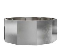 vidaXL Jardinière Argent 90 x 90 x 35 cm Acier Inoxydable, Jardins et terrasses, jardinières Modernes en Acier, Pots Ronds, déco de Patio pour Exposer Vos Plantes