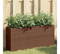 Vidaxl Jardinière Avec 2 Pots Marron 90x20x40 Cm Résine Tressée
