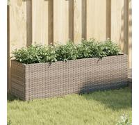 Vidaxl Jardinière Avec 3 Pots Gris 105x30x32 Cm Résine Tressée