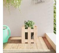 Jardinière avec design de clôture 30x30x30 cm pin massif 832442