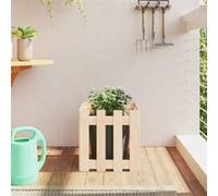 Jardinière avec design de clôture 40x40x40 cm pin massif 832447