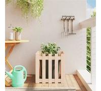 Jardinière avec design de clôture 50x50x50 cm pin massif 832452
