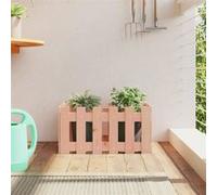 vidaXL Jardinière avec design de clôture 60x30x30 cm douglas massif 832470 Rose G