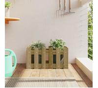 Vidaxl Jardinière Avec Design De Clôture 60x30x30 Cm Pin Imprégné