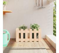 Jardinière avec design de clôture 60x30x30 cm pin massif 832467