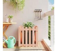 vidaXL Jardinière avec design de clôture 60x60x60 cm Douglas massif 832460 Multicolore G