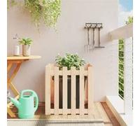 Jardinière avec design de clôture 60x60x60 cm pin massif 832457