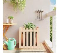 Lit Surélevé de Jardin avec Design de Clôture Jardin Bois de Pin Massif vidaXL