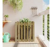 Jardinière avec design de clôture 70x70x70 cm pin imprégné 832466