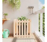 Jardinière avec design de clôture 70x70x70 cm pin massif 832462