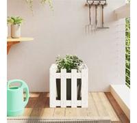 Lit Surélevé de Jardin avec Design de Clôture Jardin Bois de Pin Massif vidaXL
