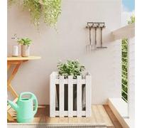 Lit Surélevé de Jardin avec Design de Clôture Jardin Bois de Pin Massif vidaXL