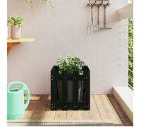 vidaXL Jardinière avec design de clôture noir 40x40x40 cm pin massif 832449 Noir G