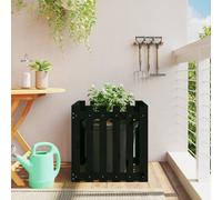 Vidaxl Jardinière Avec Design De Clôture Noir 60x60x60 Cm Pin Massif