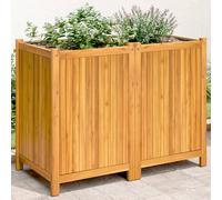 vidaXL Jardinière avec Doublure, Lit Surélevé, Bac à Fleurs, Pot de Plantes, Boîte à Fleurs Jardin Patio Terrasse, 100x50x75 366445