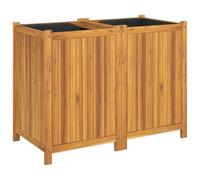 vidaXL Jardinière surélevée avec doublure 100x50x75 cm Bois massif d'acacia
