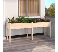 Vidaxl Jardinière Avec Doublure 203x53x76 Cm Bois Massif De Sapin