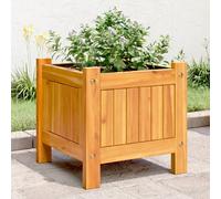 Vidaxl Jardinière Avec Doublure 31x31x30 Cm Bois Massif D'acacia