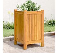 Vidaxl Jardinière Avec Doublure 31x31x50 Cm Bois Massif D'acacia