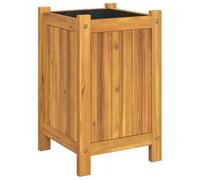 vidaXL Jardinière avec Doublure 31x31x50 cm Bois Massif d'acacia