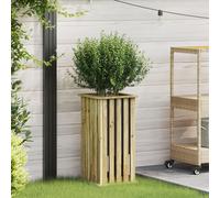 Vidaxl Jardinière Avec Doublure 33x33x65 Cm Bois Imprégné Pin