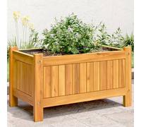Vidaxl Jardinière Avec Doublure 54x31x30 Cm Bois Massif D'acacia