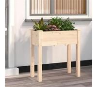 Jardinière avec doublure gris 161x45x76 cm bois massif de sapin vidaXL