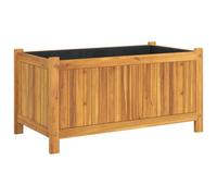 vidaXL Jardinière avec doublure 80x42x40 cm bois massif d'acacia