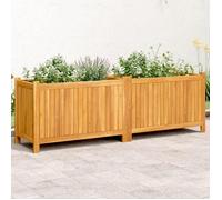 vidaXL Jardinière avec doublure 153x38,5x50 cm Bois massif d'acacia