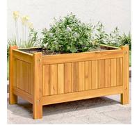 vidaXL Jardinière avec Doublure, Lit Surélevé, Bac à Fleurs, Pot de Plantes, Boîte à Fleurs Jardin Patio Terrasse, 54x31x30 366429