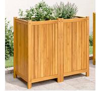 vidaXL Jardinière surélevée en acacia massif 84x42x75 cm avec doublure