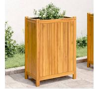 vidaXL Jardinière avec Doublure, Lit Surélevé, Bac à Fleurs, Pot de Plantes, Boîte à Fleurs Jardin Patio Terrasse, 31x31x75 366432