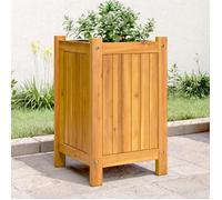 vidaXL Jardinière avec Doublure, Lit Surélevé, Bac à Fleurs, Pot de Plantes, Boîte à Fleurs Jardin Patio Terrasse, 31x31x50 366430