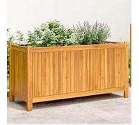 vidaXL Jardinière avec doublure 99,5x38x50 cm bois massif d'acacia