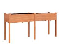 vidaXL Jardinière surélevée 161x45x76 cm en bois massif sapin, doublure marron