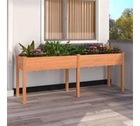 vidaXL Jardinière avec doublure marron 203x53x76 cm bois massif sapin 364240 Marron G