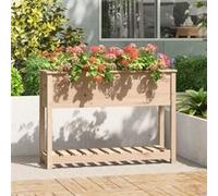 Jardinière avec Étagère Bac à Fleurs Salon Marron Bois Massif de Pin vidaXL