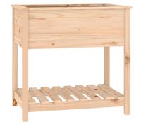 Vidaxl Jardinière Avec Étagère 82,5x54x81 Cm Bois Massif De Pin