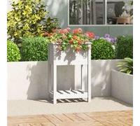 Jardinière avec Étagère Bac à Fleurs Salon Marron Bois Massif de Pin vidaXL