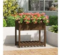 Vidaxl Jardinière Avec Étagère Marron Miel 82,5x54x81 Cm Bois De Pin