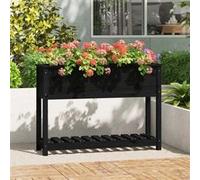 Jardinière avec Étagère Bac à Fleurs Salon Marron Bois Massif de Pin vidaXL