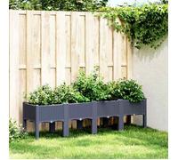 vidaXL – Jardinière sur pieds 367901 – Bac à fleurs Jardin Terrasse Patio Extérieur – Bleu gris