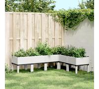 Vidaxl Jardinière Avec Pieds Blanc 160x120x42 Cm Pp
