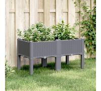 Vidaxl Jardinière Avec Pieds Gris 80x40x42 Cm Pp