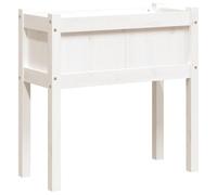 Vidaxl Jardinières Avec Pieds Blanc 70x31x70 Cm Bois De Pin Massif
