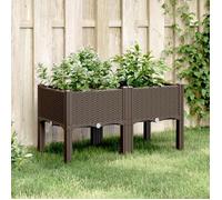 vidaXL Jardinière avec Pieds, Lit Surélevé, Bac à Fleurs, Pot de Plantes Jardin Patio Terrasse Arrière-cour Extérieur, 367895